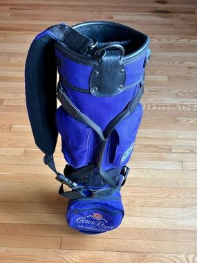 Vintage Crown Royal Belding Sports Golf Bag  Cart Carey 6-Way Purple Bushwacker
